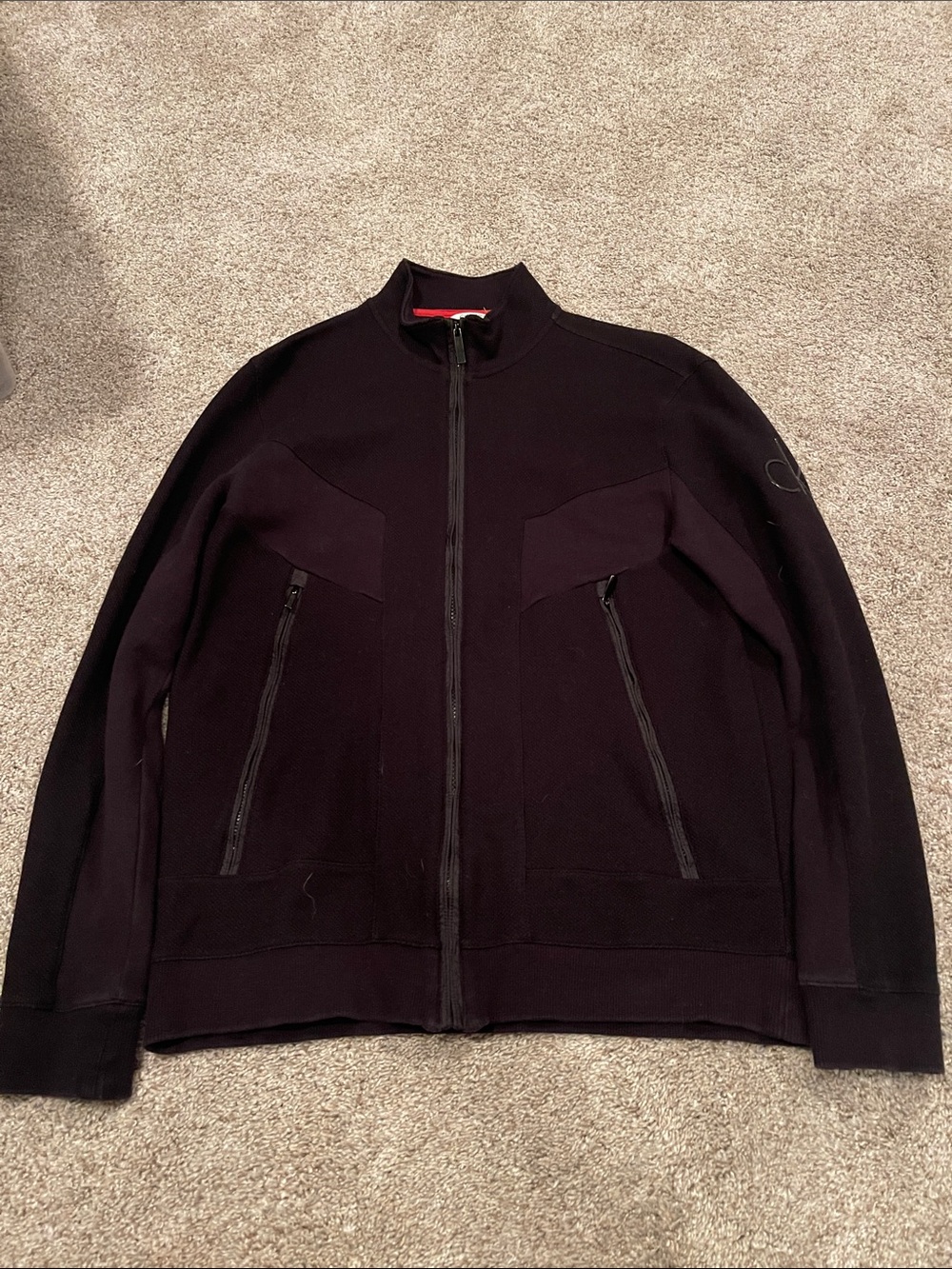 Calvin Klein thermal collared zip up
